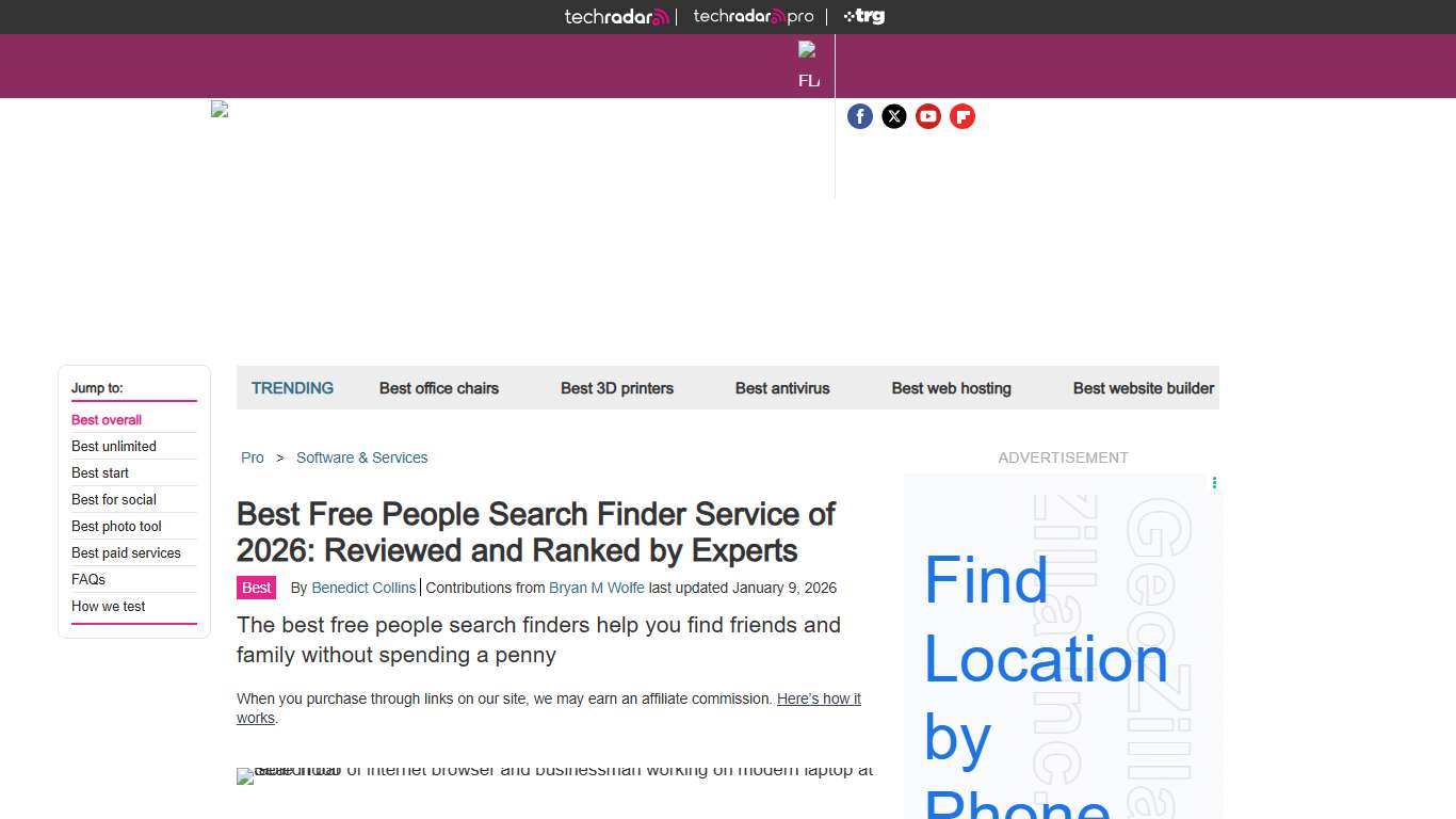 Best free people search finder service of 2026: reviewed and ranked by experts TechRadar